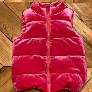 NWOT Magenta Velvety Puffer Vest - 3T